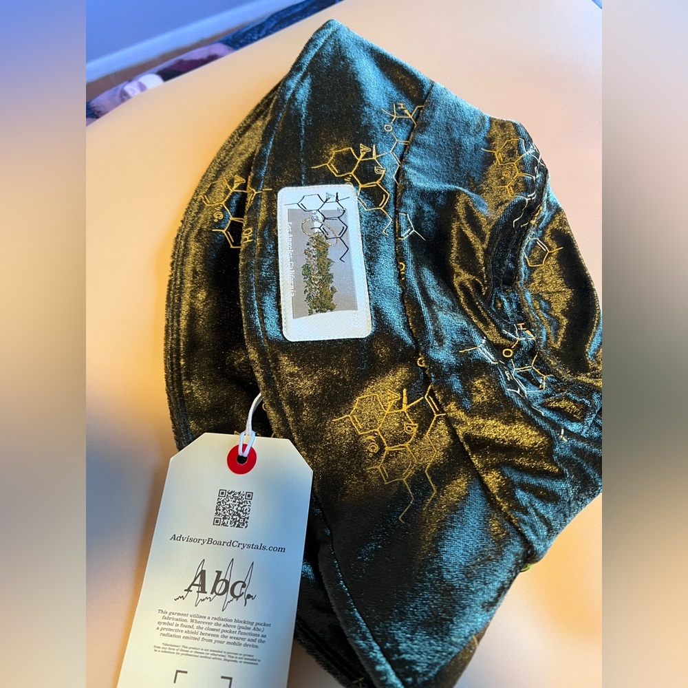 Luxurious Velvet Hat with Gold Embroidery